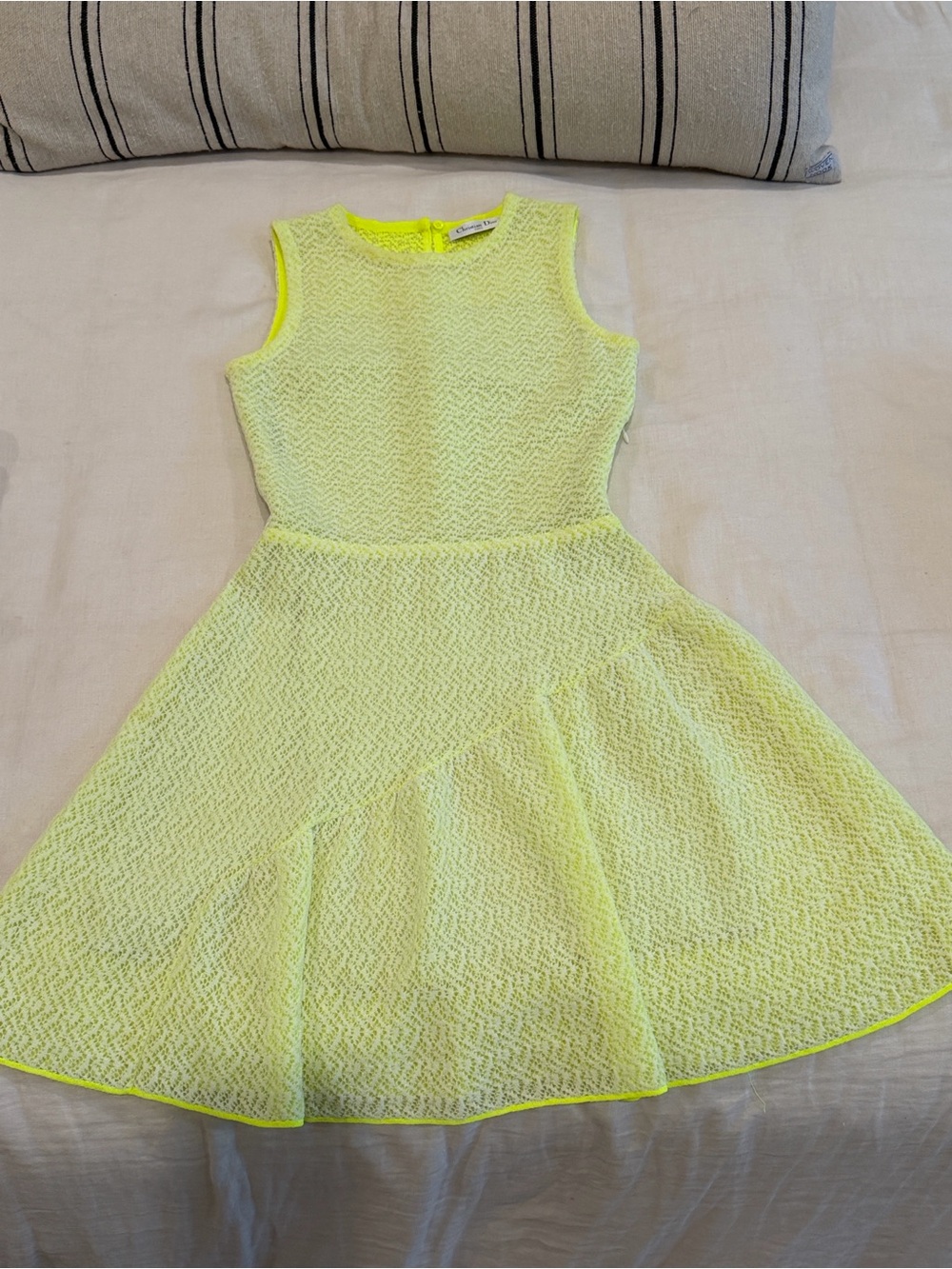 Christian Dior Yellow Lace Dress